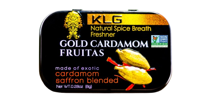 Gold Cardamom Fruitas™ – 8g Tin (Vegan, No Sugar, Made in USA