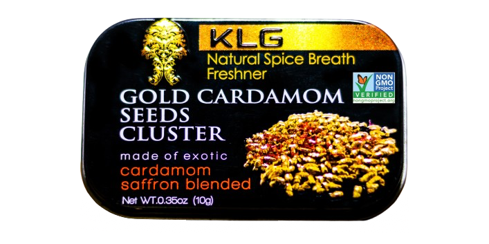 Gold Cardamom Seeds Cluster™ – 10g Tin (Vegan, No Sugar, Made in USA)