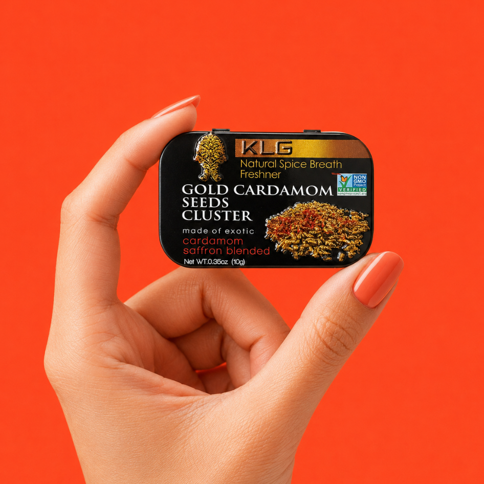 Gold Cardamom Seeds Clusters – 10g Tin