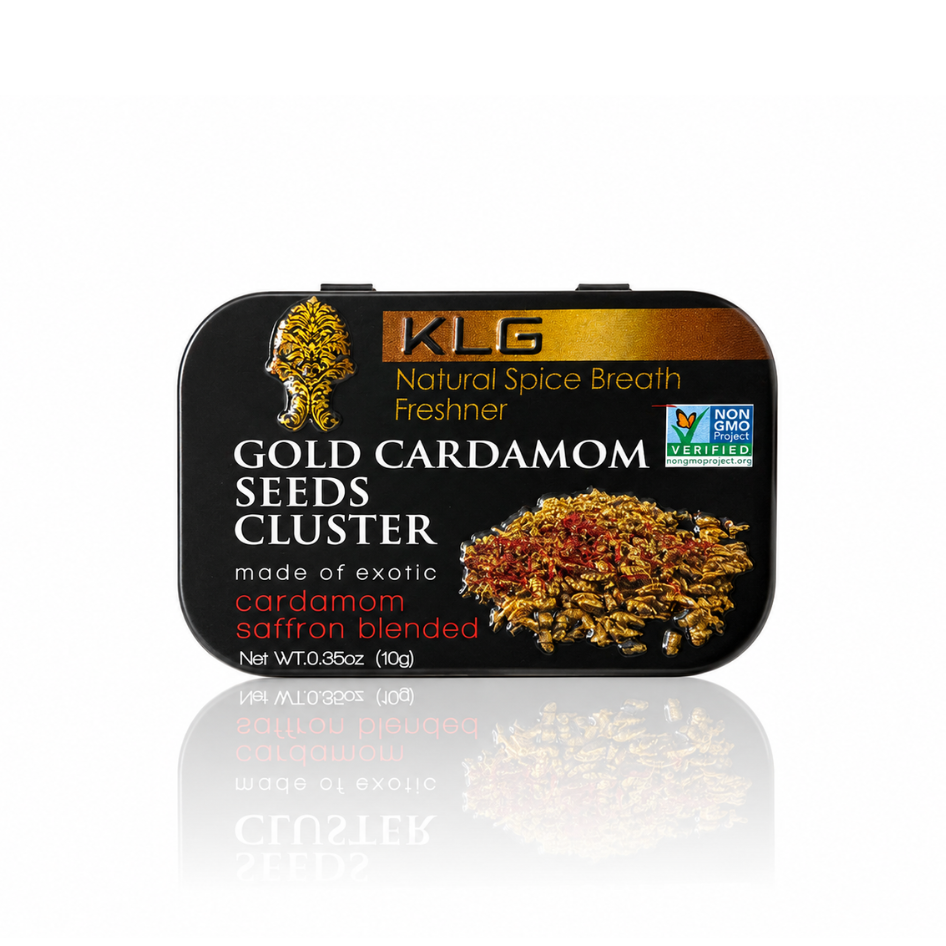 Gold Cardamom Seeds Clusters – 10g Tin